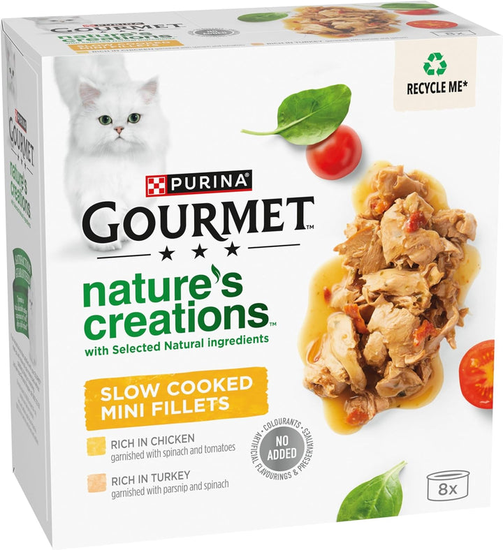 Gourmet GOURMET Nature's Creations Vögel Nassfutter für Katzen, 8 x 85 g