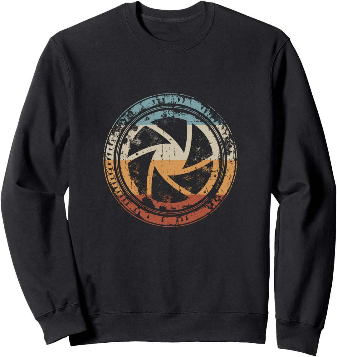 Vintage Camera Blende Iris Icon für Fotograf Sweatshirt