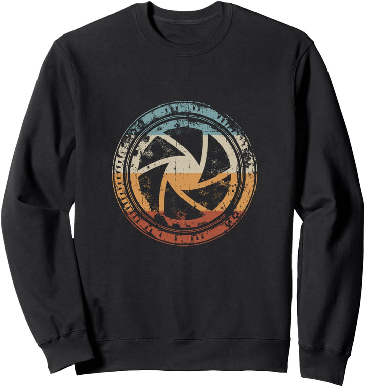 Vintage Camera Blende Iris Icon für Fotograf Sweatshirt