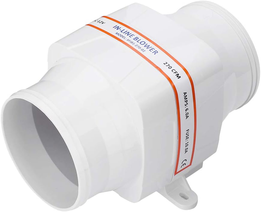 Abluftventilator, 10,2 cm, in Line, Marine-Bilge-Luftgebläse, starker Ventilator, geschlossenes Moto