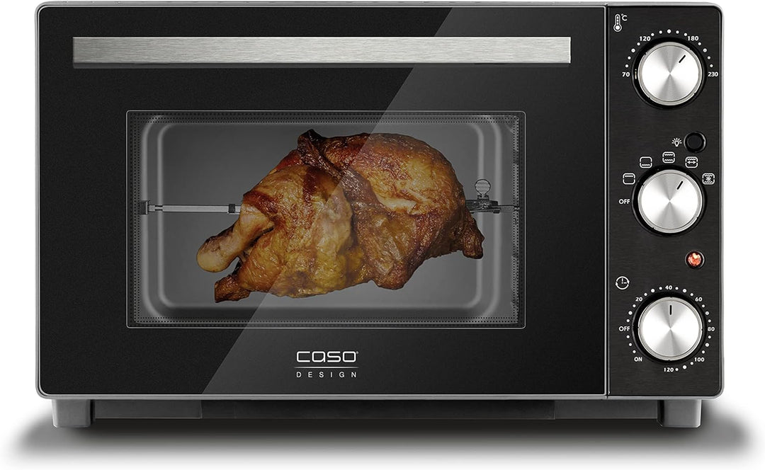 CASO TO 32 Classic - Design Backofen, 32 Liter Garraum, 4 Einschubebenen, 70-230°C, inkl. Pizzastein