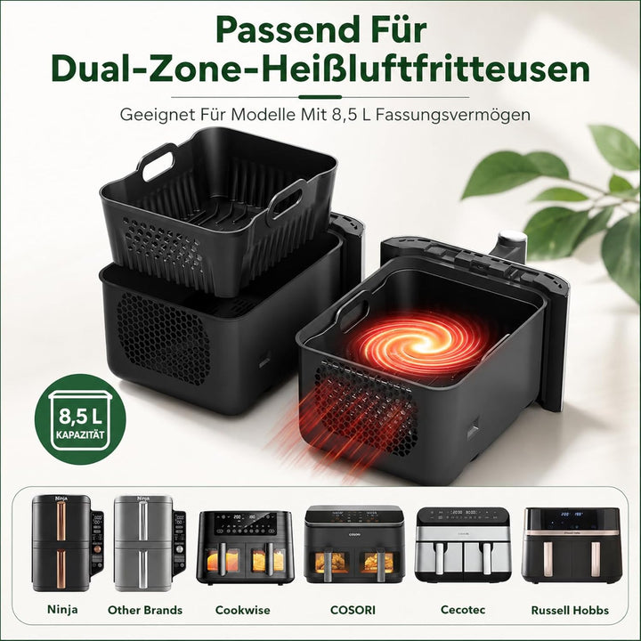 Ninja Heissluftfritteuse Zubehör für Ninja Double Stack XL 9.5L Air Fryer SL400EU SL400EUCP, 2 Stück
