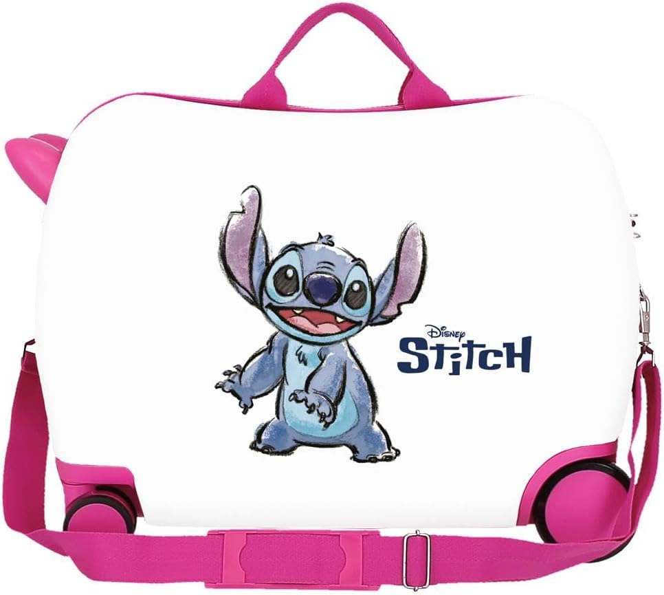 Disney Adorable Stitch Moods Kabinenkoffer, starres ABS, Zahlenschloss an der Seite, 4 Doppelräder,