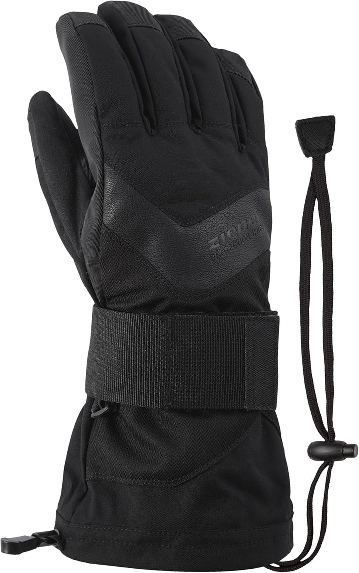 Ziener Milan As Snowboard-Handschuhe/Wintersport | Wasserdicht, Atmungsaktiv 11 black hb, 11 black h
