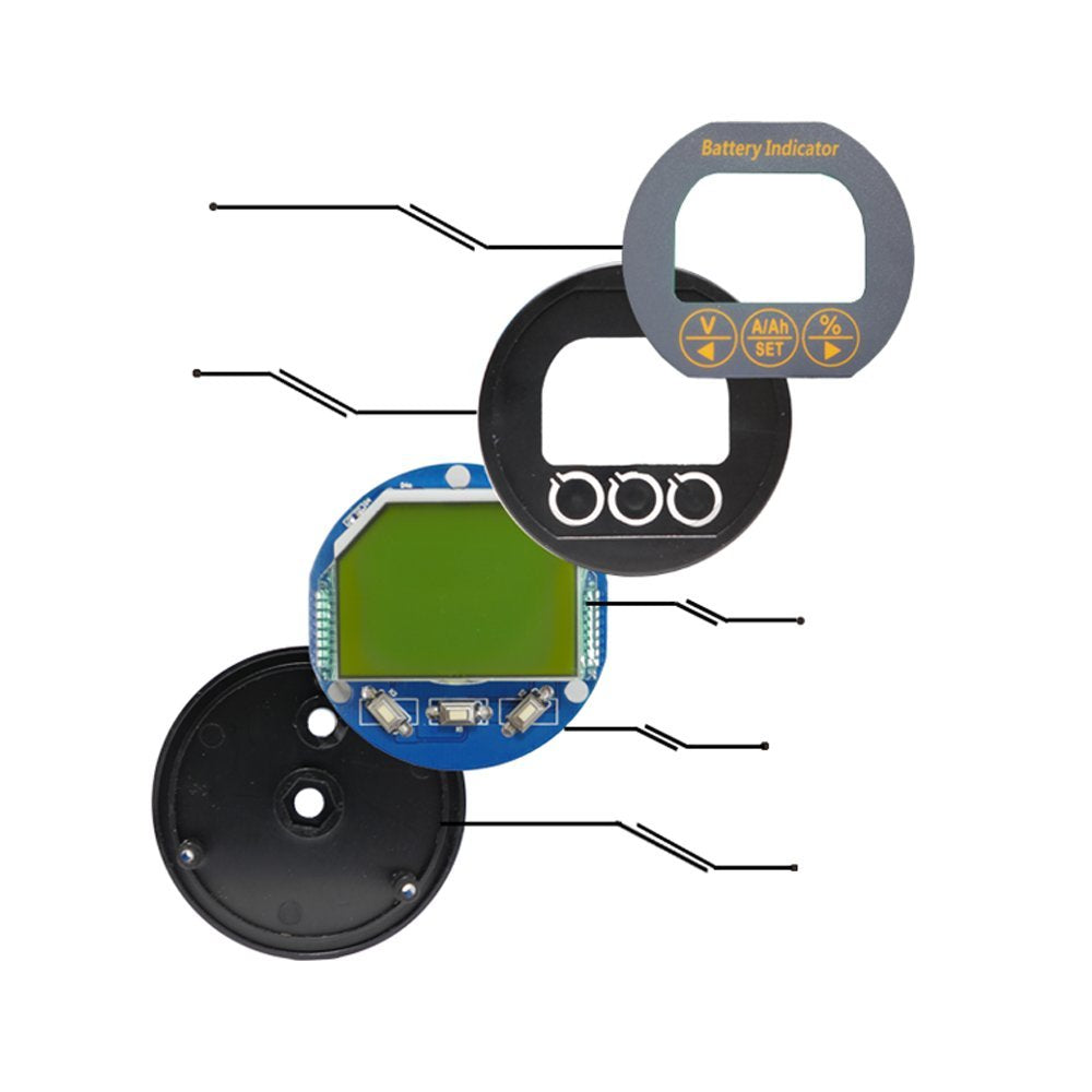 AiLi Voltmeter Amperemeter Spannungsstromzähler 80V 50A Wohnwagen Wohnmobil Auto Auto 8-80V,0-50A, 8