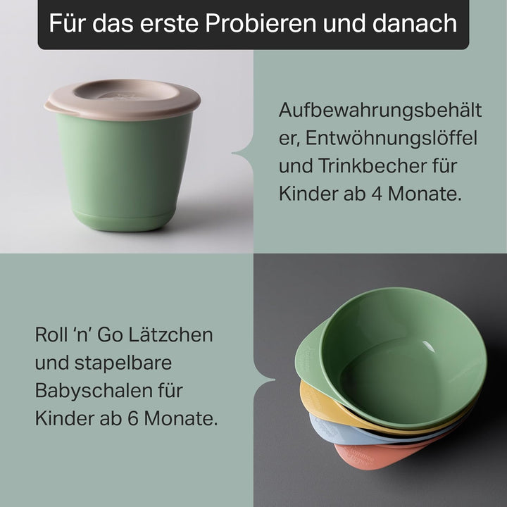 Tommee Tippee Firsttastes Entwöhnungs-Starterset ab 4 Monate,Essschalen und Löffel für Kleinkinder,