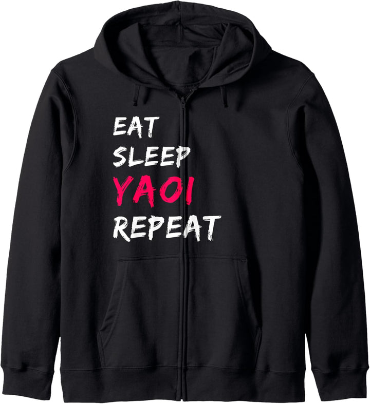 Fujoshi Eat Sleep Yaoi Repeat Boys Love Fangirl Anime Japan Kapuzenjacke