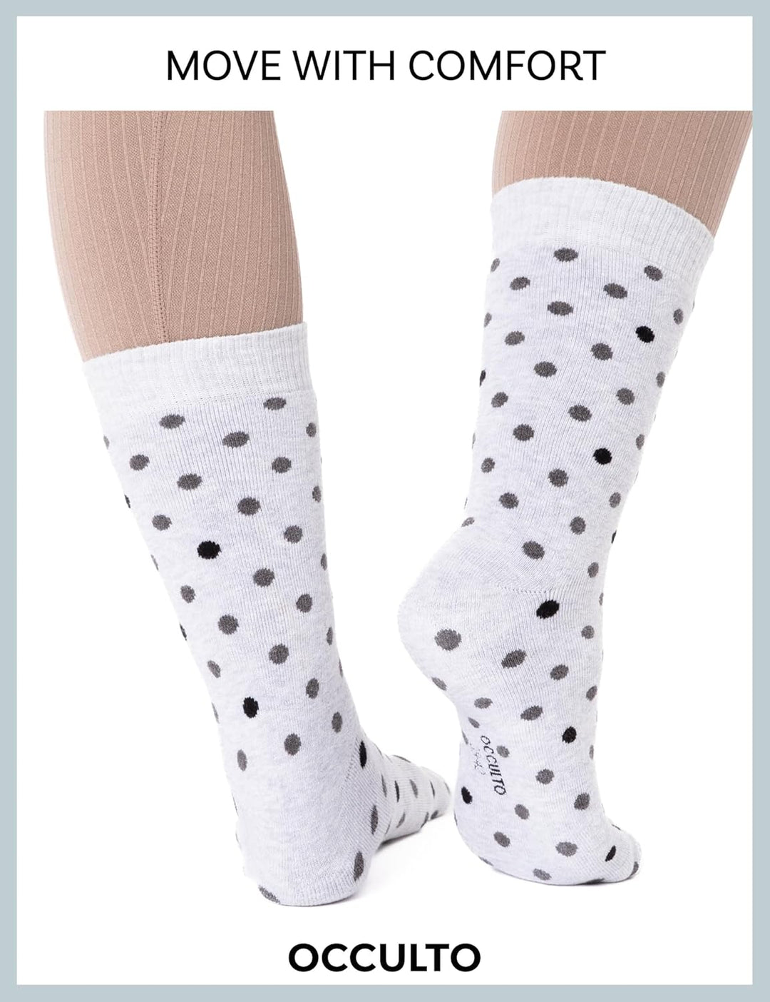 Occulto Damen Warme Thermosocken 6er Pack (Modell: Smilla) 39-42 Grau-punkte, 39-42 Grau-punkte