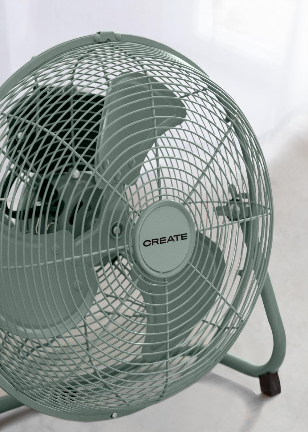 CREATE / AIR FLOOR RETRO/Industrieller Bodenventilator/Grün-Sage Ventilator, 16 Zoll, starker Luftst