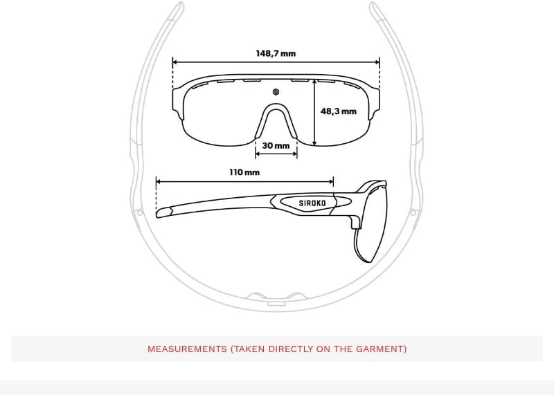 SIROKO Polarisierte K3 Fahrradbrille Herren und Damen Ultraleicht Antifog-Brillenglas K3 The Cyclist