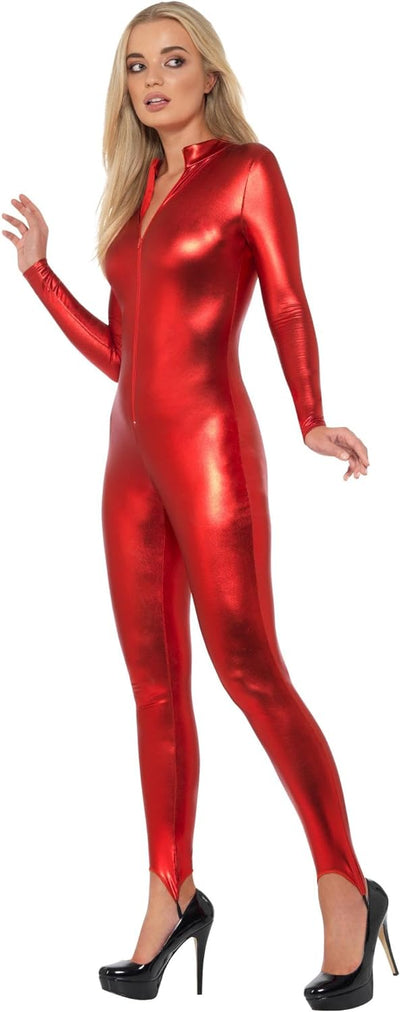 Fever Miss Whiplash Costume (XS) XS - UK Size 04-06 Rot, XS - UK Size 04-06 Rot