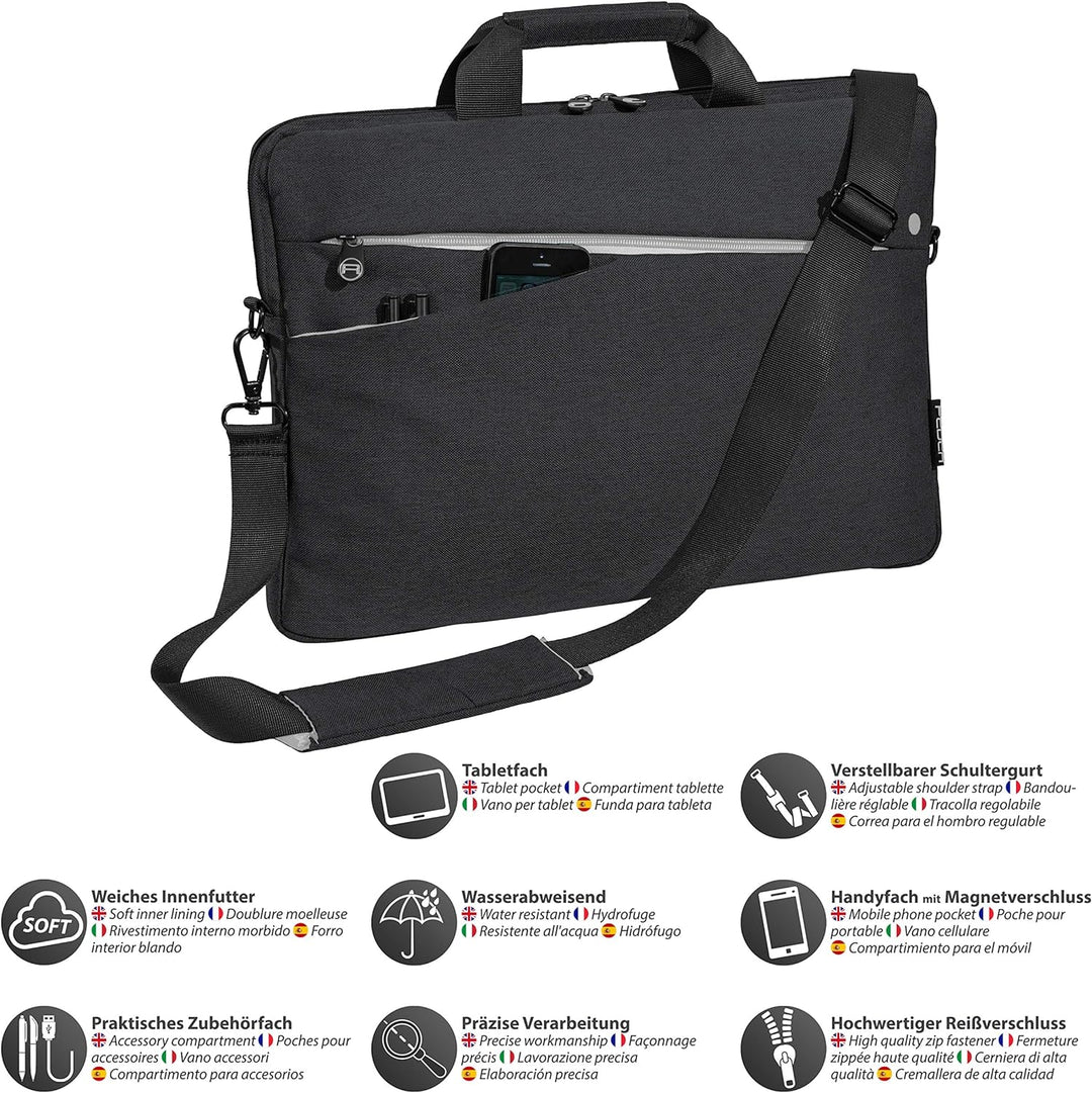 PEDEA Laptoptasche "Fashion" Notebook-Tasche bis 17,3 Zoll (43,9 cm) Umhängetasche mit Schultergurt