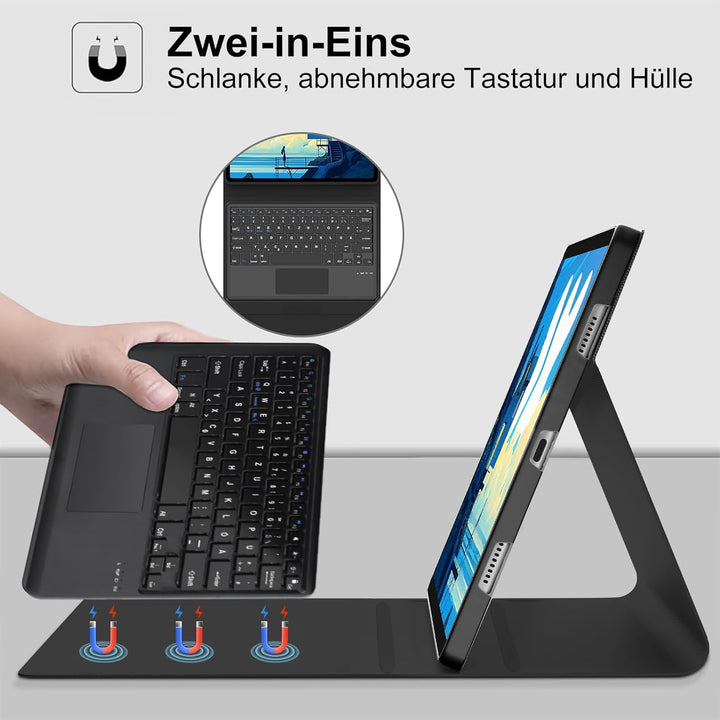Tastatur für Lenovo Idea Tab Pro 12.7" 2025 mit Touchpad, Hülle mit Tastatur für Lenovo Idea Tab Pro