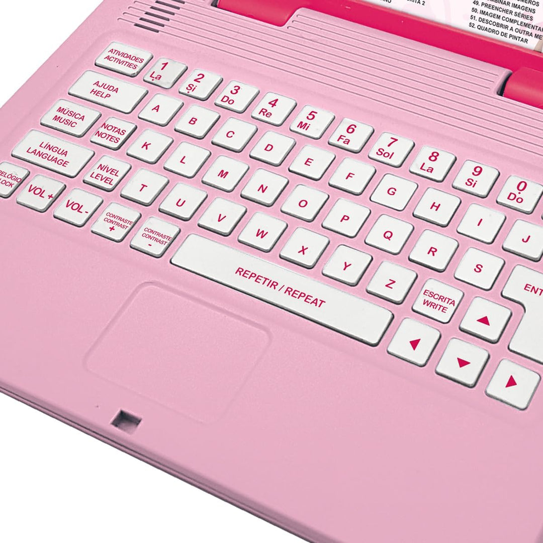 LEXIBOOK, Barbie, Bilingue Pädagogischer Computer Portugiesisch/Englisch, Brinquedo für Crianças com