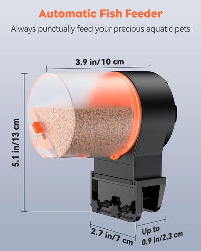 Pawfly Automatischer Fischfütterer für Aquarium Automatischer Urlaubstimer Fischfütterer für Aquariu