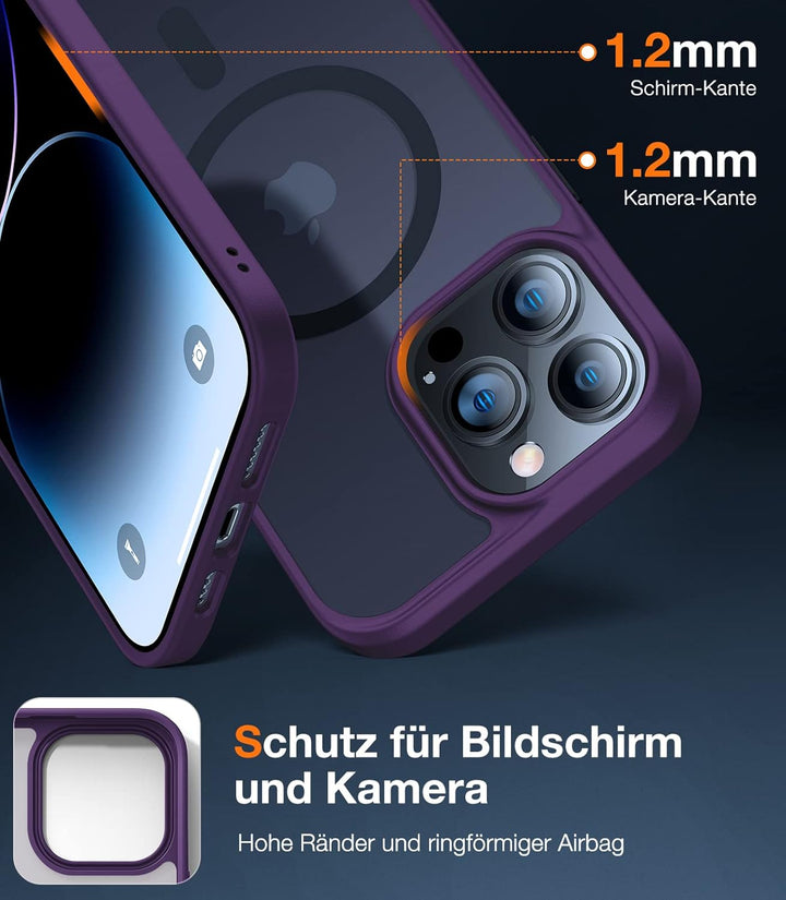 TORRAS [Upgrade] Magnetisch für iPhone 14 Pro Max Hülle für MagSafe [Militärschutz] (TOP Magnetische