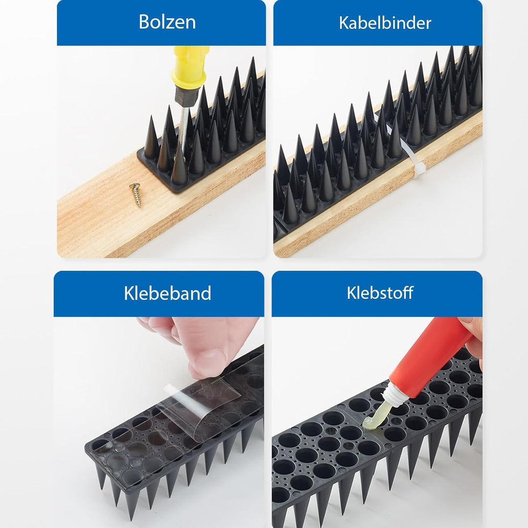 CIIC Taubenabwehr Spikes, 5.7 Meter Vogelabwehr Taubenschutz Taubenspikes Vogelschutz Kunststoff für