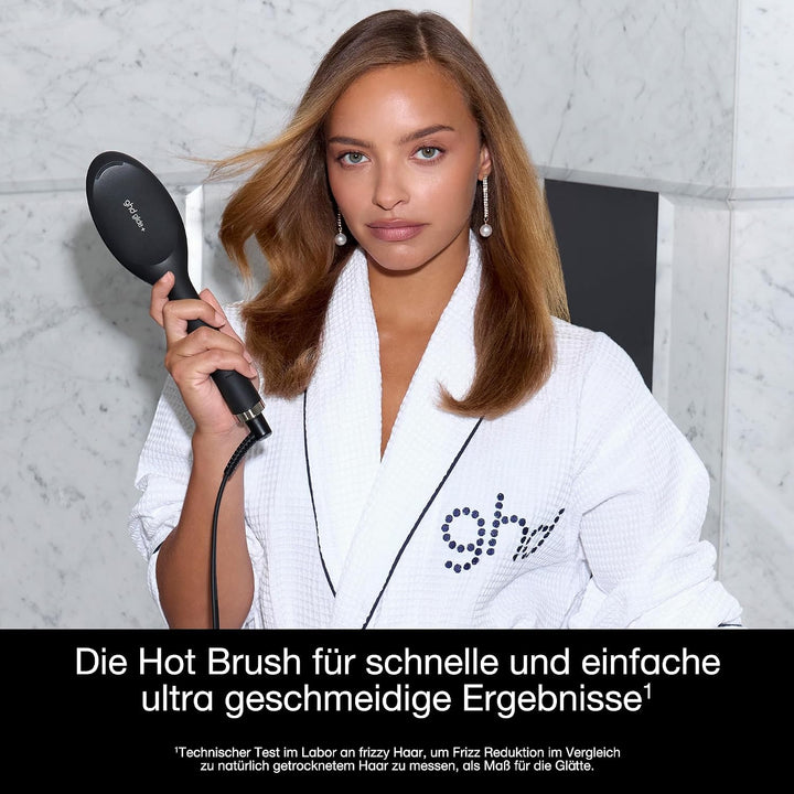 ghd glide+ Hot Brush: Haarglätter Bürste für trockenes Haar, elektrische Hot Brush für Sleek Styling