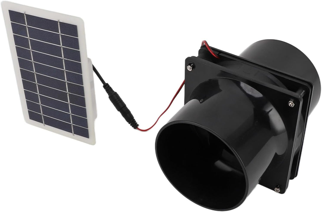 Solarbetriebener Abluftventilator, 10 W, 12 V, Solarbetriebener Abluftventilator Runde Rohre, ABS-So