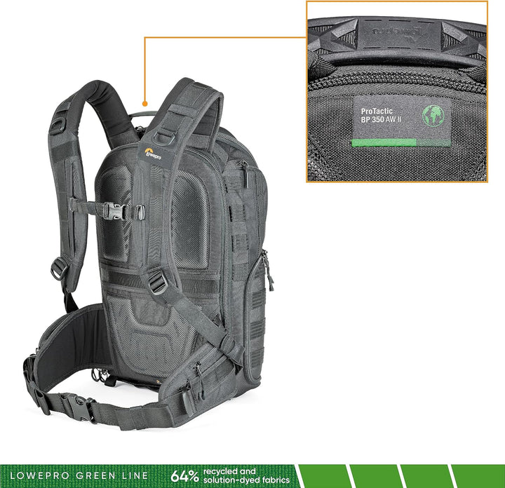Lowepro ProTactic 350 AW II Modularer Rucksack mit recycelten Materialien & LP37184 ProTactic Quick