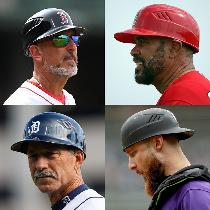 Rawlings Coolflo Base Coach-Helm, matt, Totenkopfkappe, Verschiedene Grössen/Stile Matt Scarlet X-La
