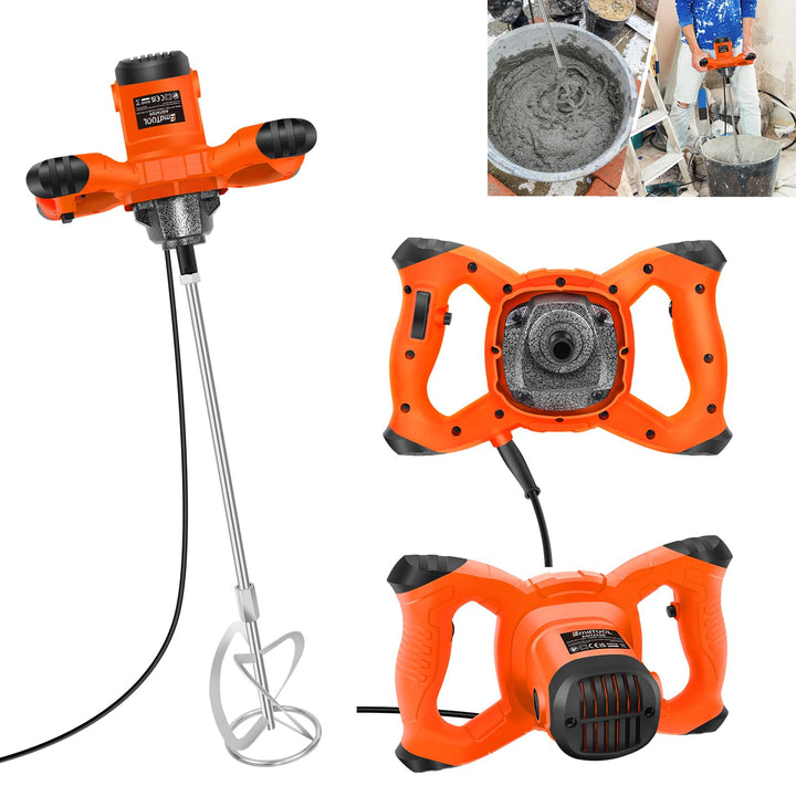 Betonmischer Rührwerk,1700 U/min Elektrischer Gipsmischer,Rührwerk mit 6 Geschwindigkeiten einstellb