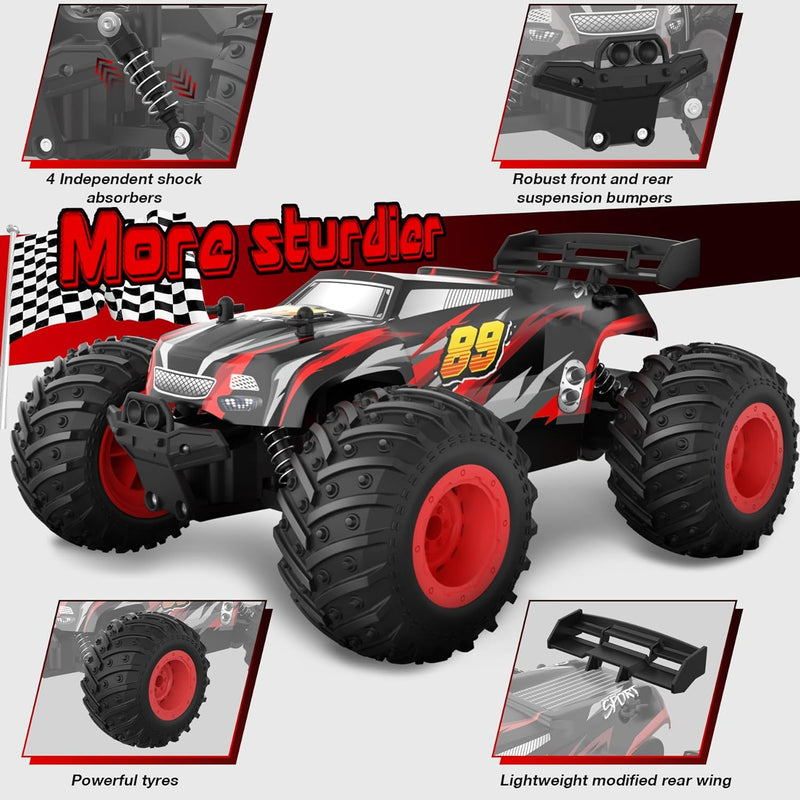 Fivejoy Ferngesteuertes Auto ab 3 4 5 6 7 8 Jahre, 20KM/H RC Auto Off-Road, 2WD All Terrain 2.4GHz R