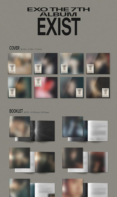 EXO EXIST 7th Album Contents+POB+Photocard+Tracking Sealed (Digipack SET(SUHO+CHANYEOL+KAI+D.O+BAEKH