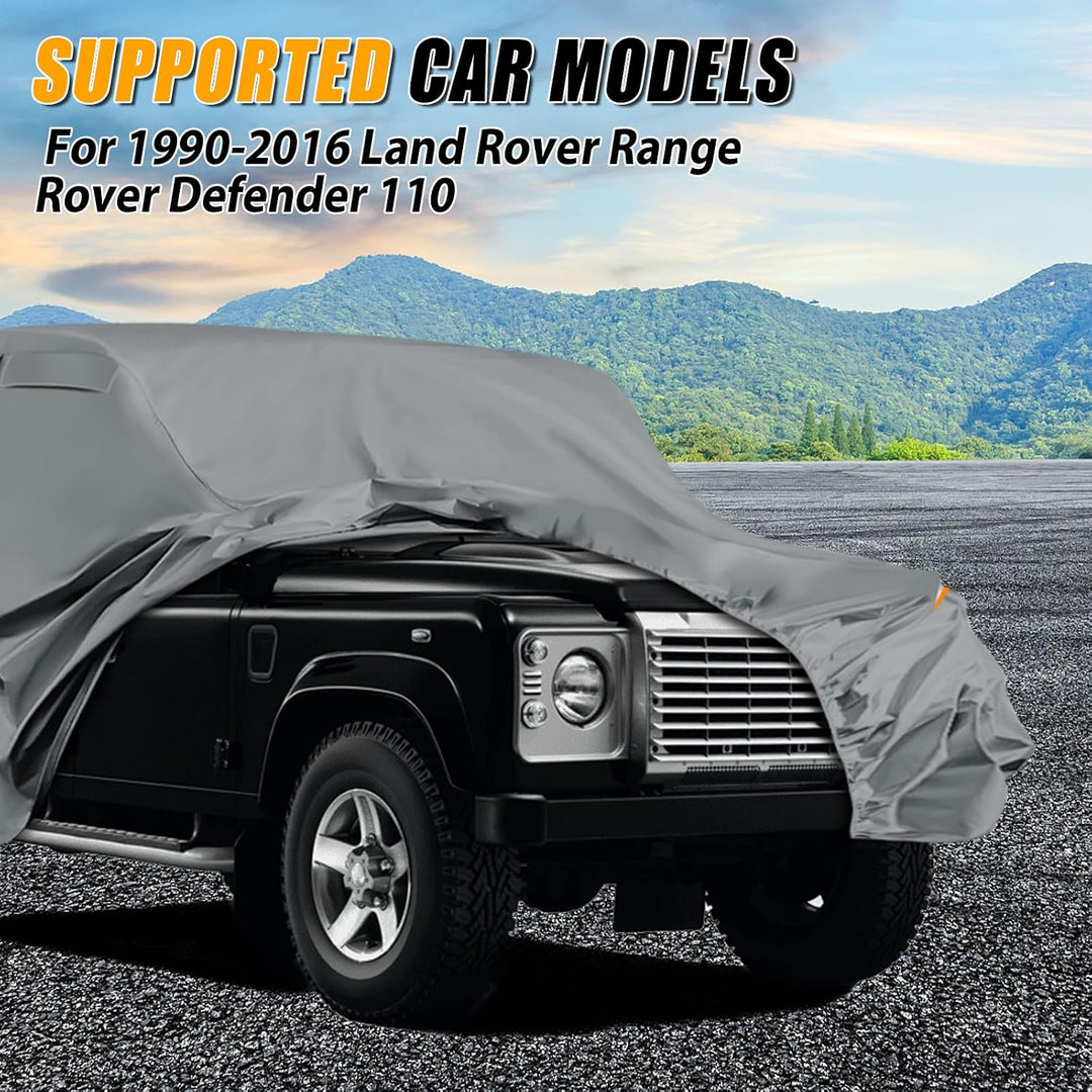 Autoabdeckung Wasserdicht für Land Rover Defender 110 1990-2016, Vollgarage Autoplane Auto Abdeckpla
