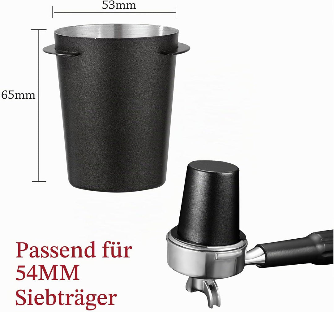54mm Dosierbecher, Barista Zubehör Coffee Dosing Cup aus Edelstahl, Siebträger Zubehör Kaffee Dosier