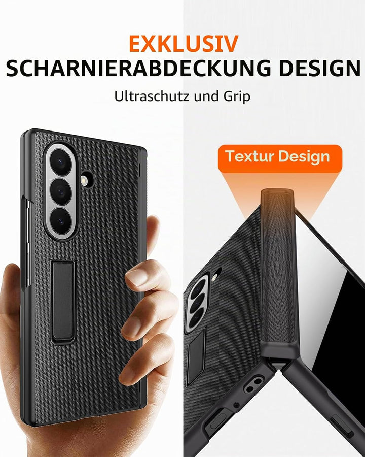 NINKI für Samsung Galaxy Z Fold 7 Hülle mit Privacy Screen Protector Magnetic ständer, Scharnier han