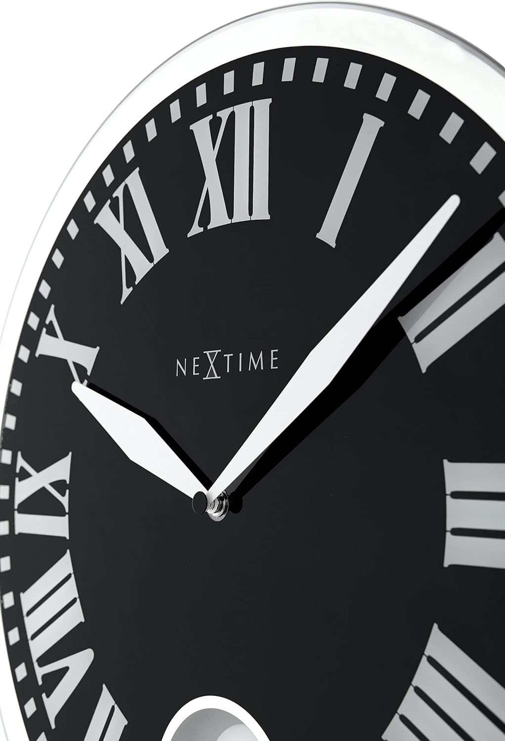 NeXtime Wanduhr - 43 x 4.2 cm - Glas - Weiss - 'Romana'
