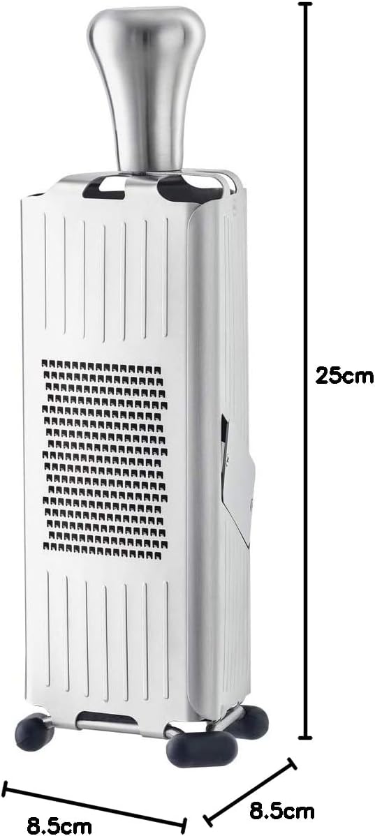 RÖSLE Multifunktionsreibe, Hochwertige Reibe zum universellen Einsatz, Gemüsehobel, 3 Reibeflächen,