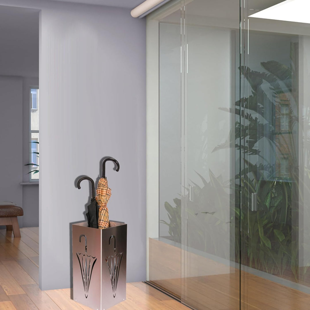 Regenschirmständer Design Umbrella closed, 23 x 23 cm, Edelstahl mattiert, Marke: Szagato, Made in G