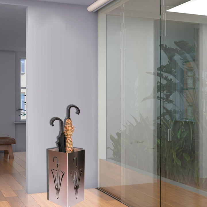 Regenschirmständer Design Umbrella closed, 23 x 23 cm, Edelstahl mattiert, Marke: Szagato, Made in G