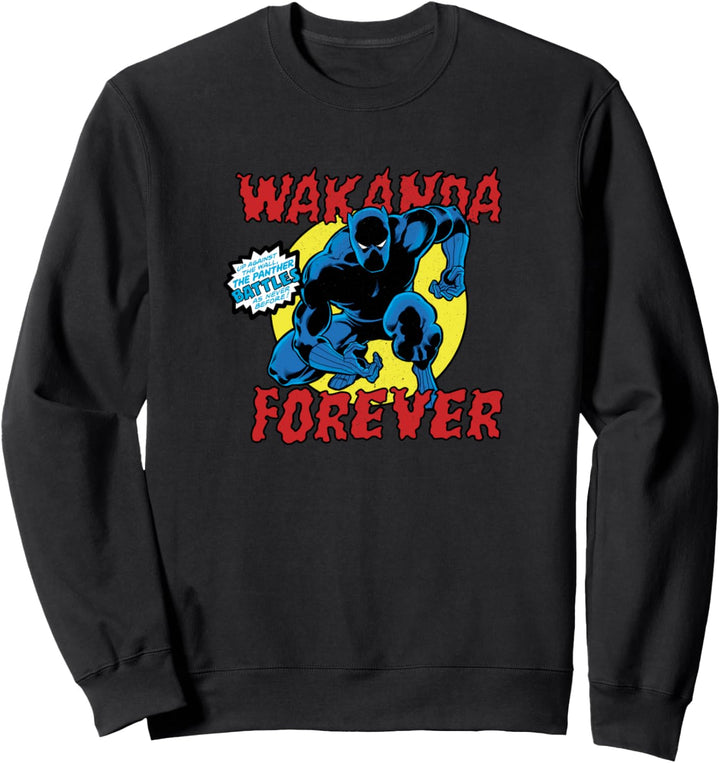 Marvel Black Panther Vintage Battle Pose Sweatshirt