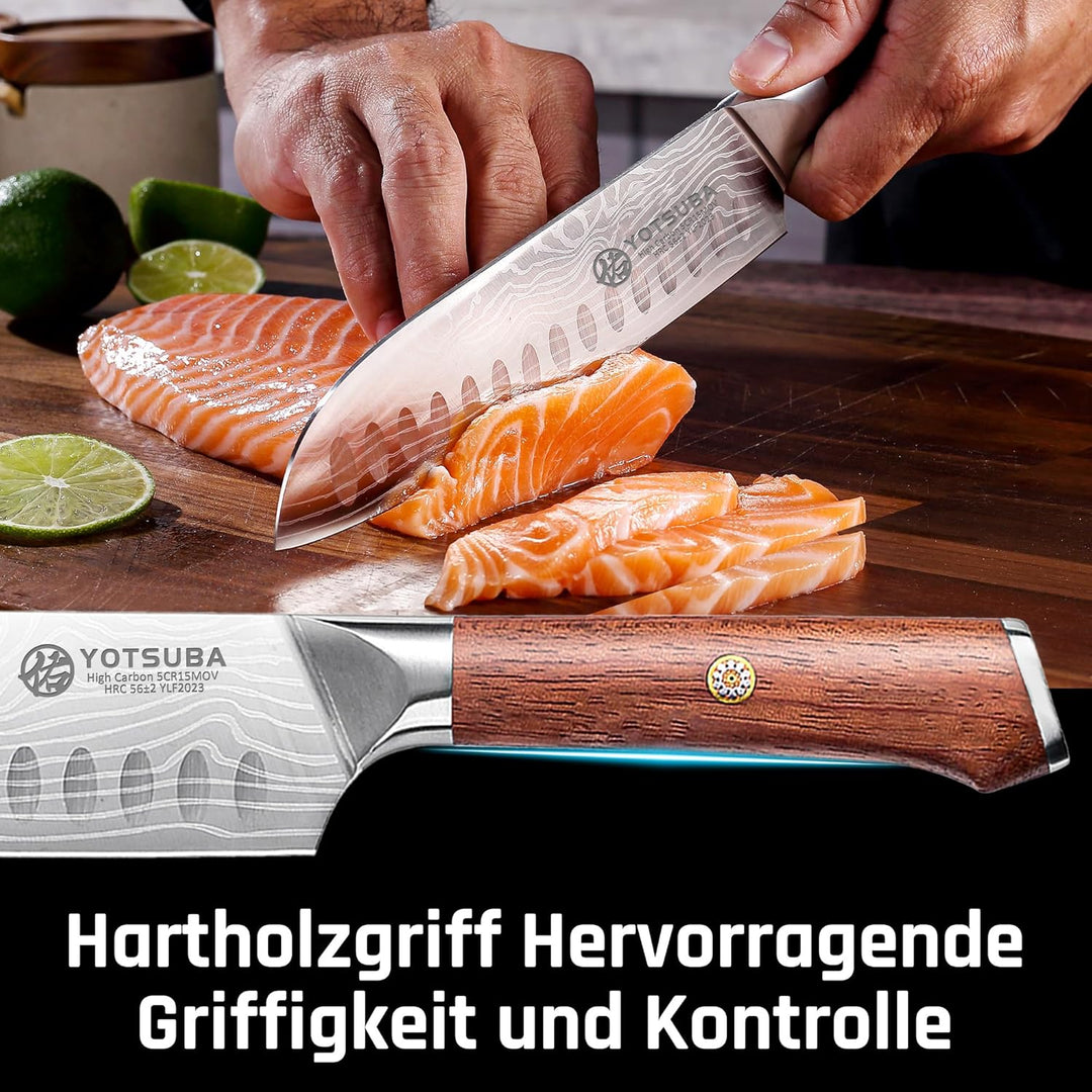 YOTSUBA Küchenmesser Set 5-teilig Messerset Scharf Küche aus hochwertigem Carbon Edelstahl, Ultra Sc