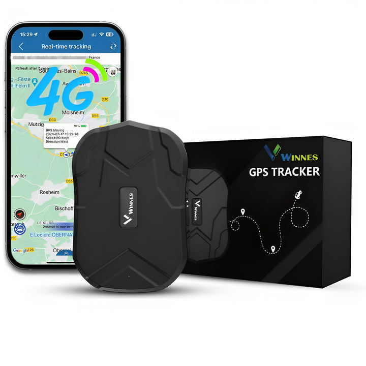 WINNES 4G GPS-Tracker für Auto, TK905C Diebstahlschutz ohne Abonnement, 20.000 mAh (240 G Standby),