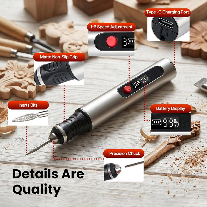 Gravierstift, Kabelloser Tragbarer Gravur Stift, DIY Gravur Gerät