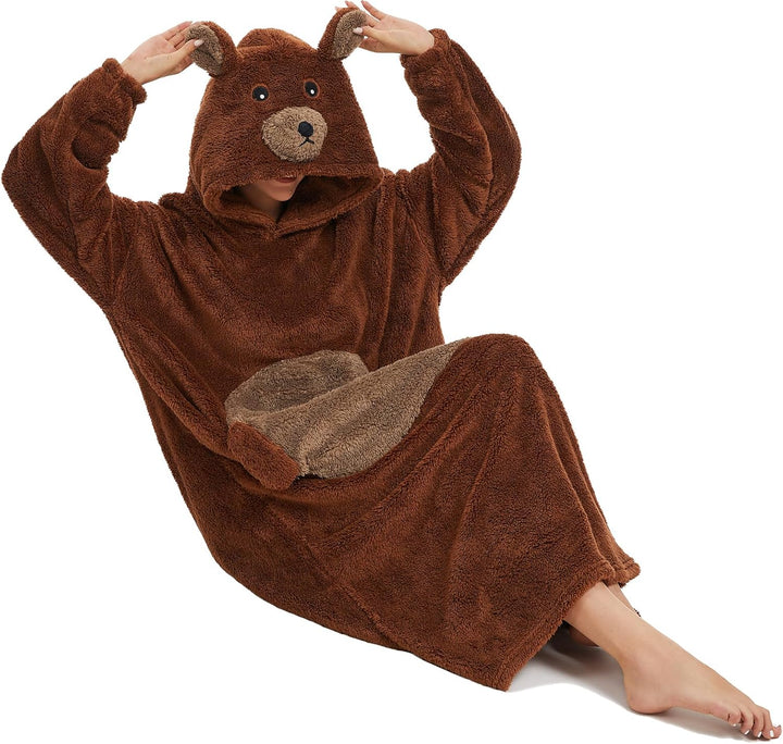 LATH.PIN Hoodie Decke Tragbare Verlängert Übergrosse Oversized Pullover Tragbare Deckenhoodie Gemütl