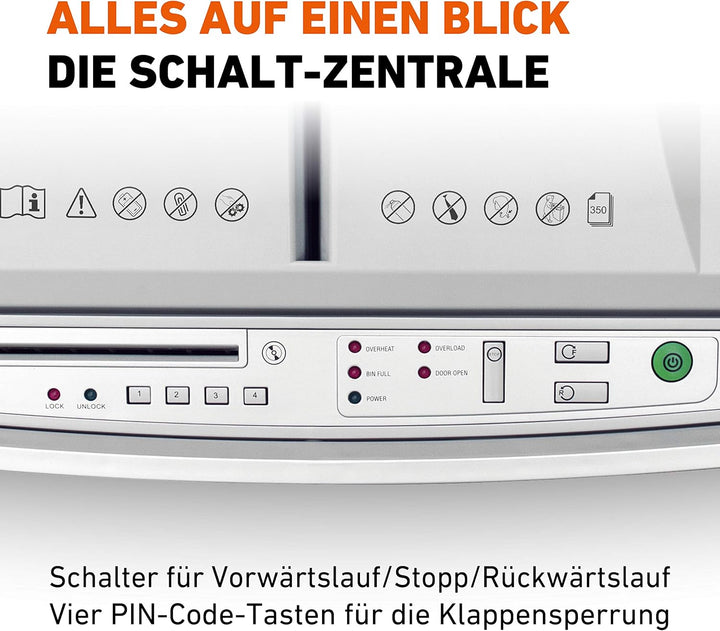 Shredcat 8285 Auto-Feed Aktenvernichter, 4 x 10 mm Partikelschnitt (bis 350 Blatt, Sicherheitsstufe