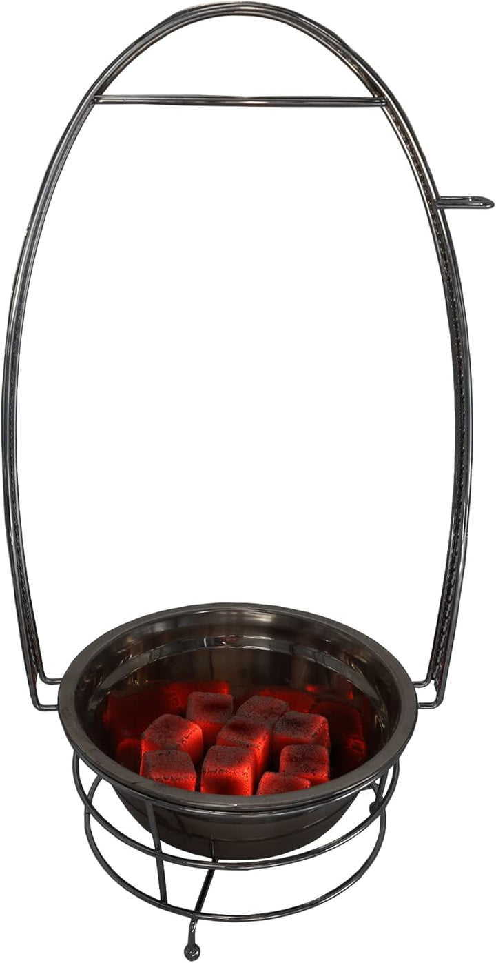 DIAMOND HOOKAH Premium Shisha Kohlenkorb mit Kohlenzange für Shisha & Grill Kohle Holzkohlenkorb mit