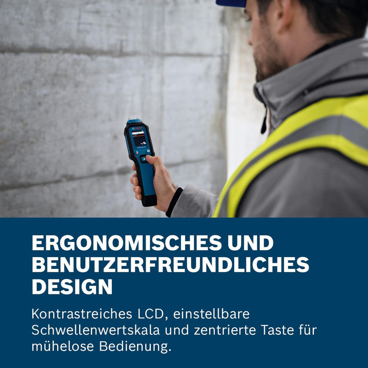 Bosch Professional Pin-Feuchtemessgerät GMP 1-13 (misst 37 Holzarten und 10 Baustoffe, Schutzklasse