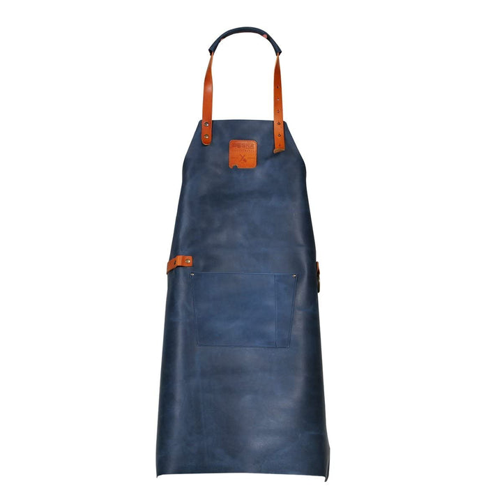 BOSKA Mr. Smith Küchenschürze/mit einstellbare Band/Leder/Blau / 855 x 640 x 3 mm