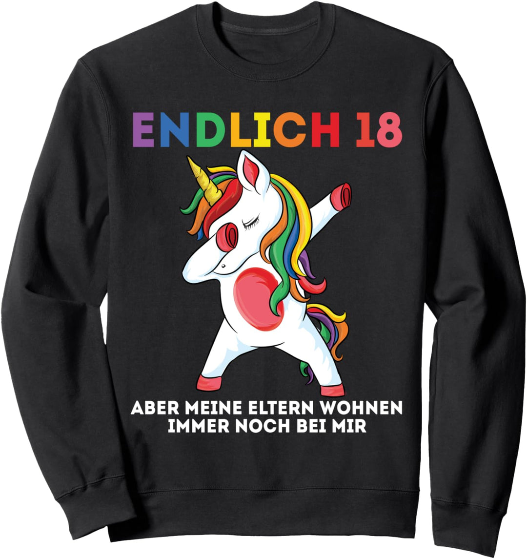 Damen 18. Geburtstag Mädchen 18 Jahre 2003 Einhorn Geschenk Sweatshirt