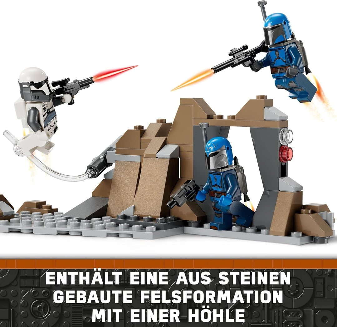 LEGO Star Wars: The Mandalorian Hinterhalt auf Mandalore Battle Pack, Abenteuer-Bauspielzeug für Kin