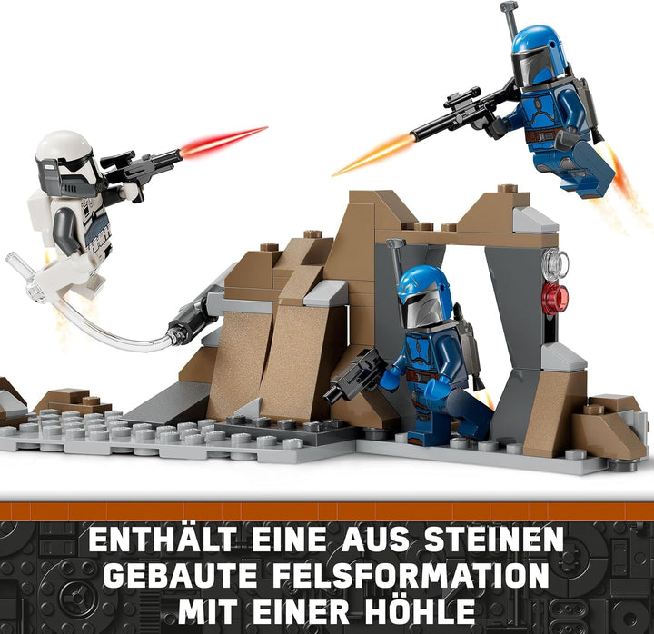 LEGO Star Wars: The Mandalorian Hinterhalt auf Mandalore Battle Pack, Abenteuer-Bauspielzeug für Kin