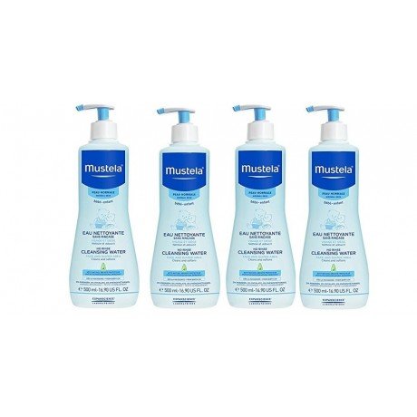 Mustela Physiobébé Eau Nettoyante Sans Rinçage Lot de 4 x 500 ml