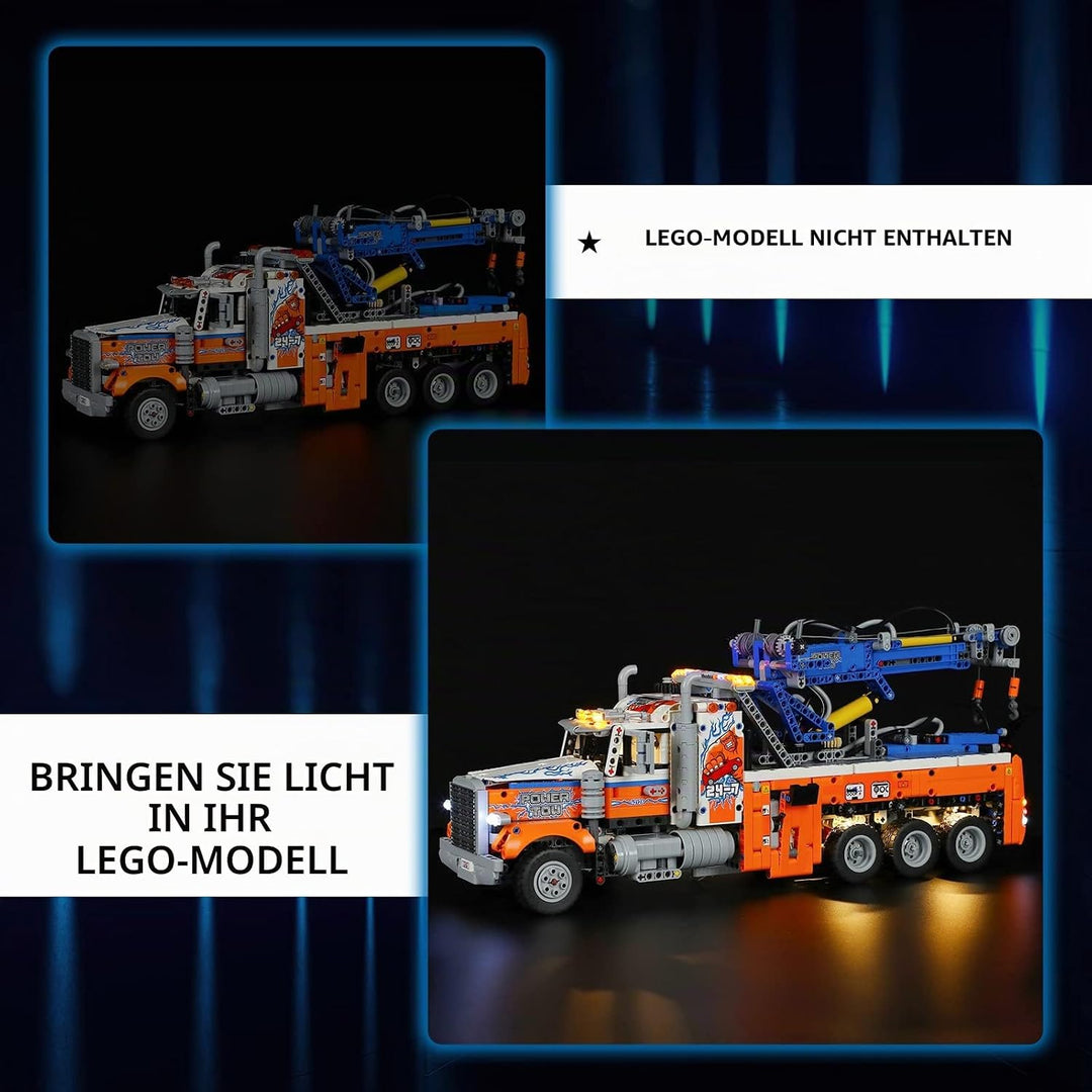 YEABRICKS LED Licht für Lego-42128 Technic Heavy-Duty Tow Truck Bausteine Modell (Lego Set Nicht ent