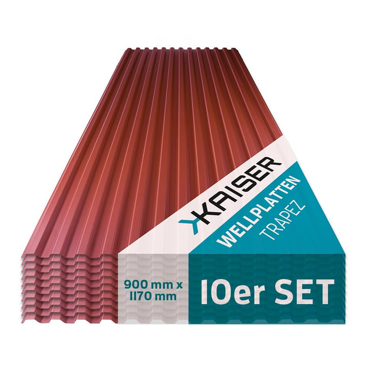 KAISER plastic® Wellplatten Ziegelrot | Wellplatten Dach, Welldach Kunststoff | Dachplatten wetterfe